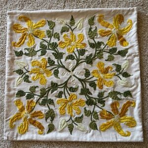 RARE! Pottery Barn needlepoint pillow cover for 18” x 18”  pillow